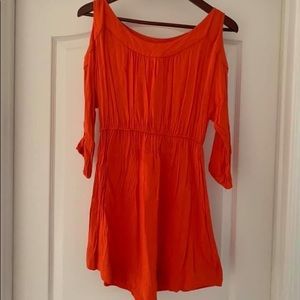 Orange Cold Shoulder Dress size large